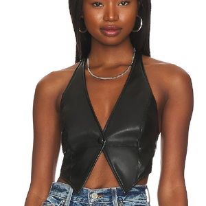 AFRM REVOLVE MARIN TOP LEATHER